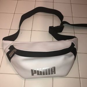 New PUMA white faux leather Fanny pack